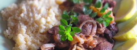 куриная печень с яблоками и майораном. Шаг 5