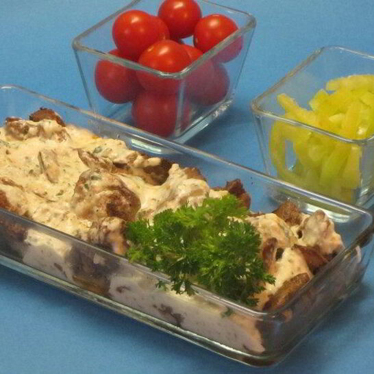 Рецепт куриная печень со сливочно-горчичным соусом