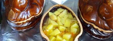 куриная печень в горшочках с картошкой. Шаг 6