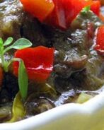 Куриная печень в яблочном соусе