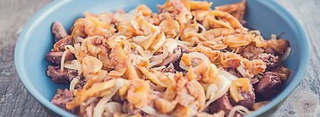 куриная печенка с яблоками. Шаг 5