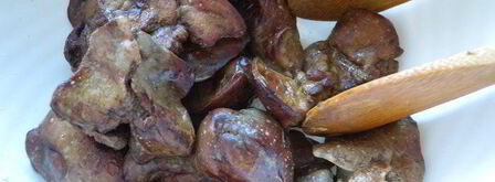 печень-гриль с инжирно-малиновым соусом. Шаг 3