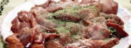 печень куриная на сковороде. Шаг 2