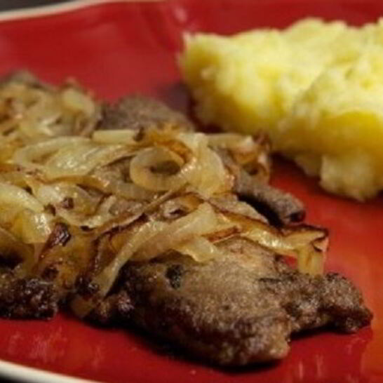 Рецепт печень с луком