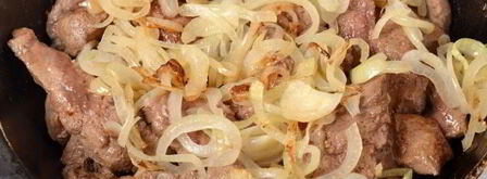 печень тушеная в молоке. Шаг 8