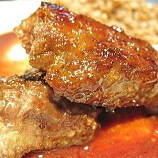 Рецепт печень в апельсиново-винном соусе