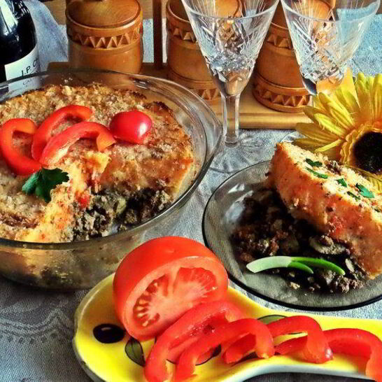 Рецепт печенка под овощной шубкой