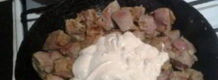 свиная печень в сметане. Шаг 5