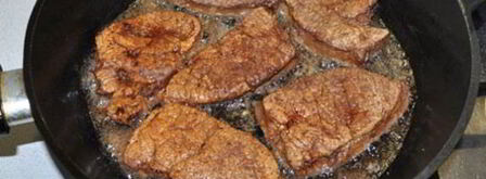 жареная печень, маринованная в соевом соусе. Шаг 5
