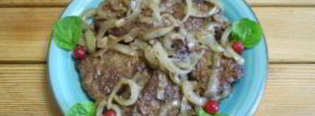 жареная печень с луком. Шаг 8