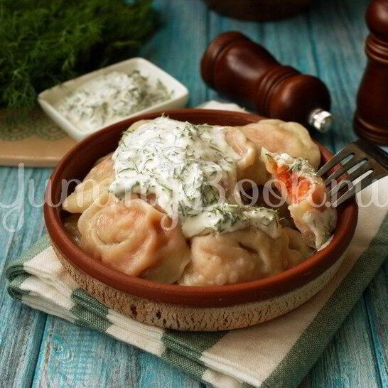 Рецепт пельмени с лососем