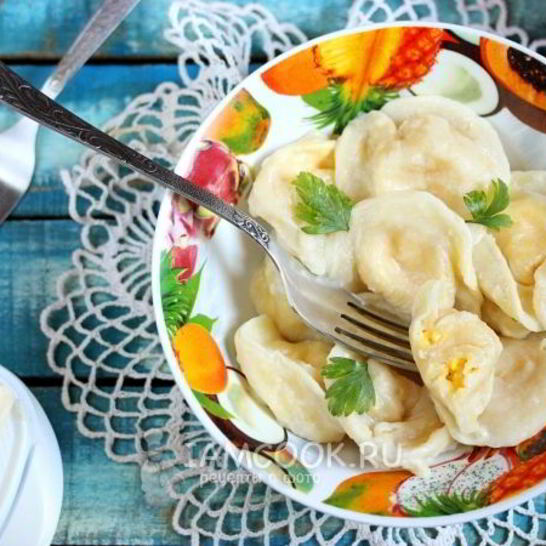 Рецепт пельмени с сыром