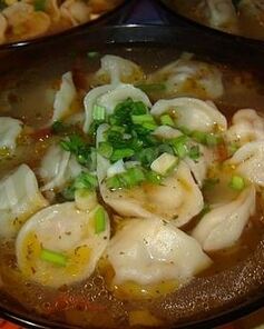 Пельмени с зеленью