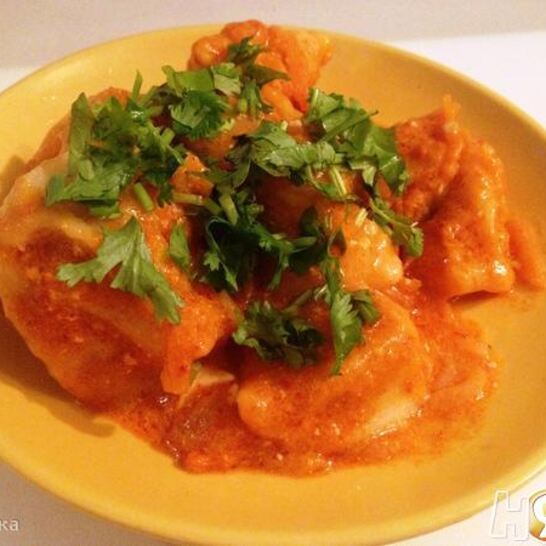 Рецепт пельмени тушеные с соусом в мультиварке