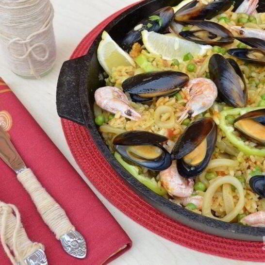Рецепт паэлья из морепродуктов