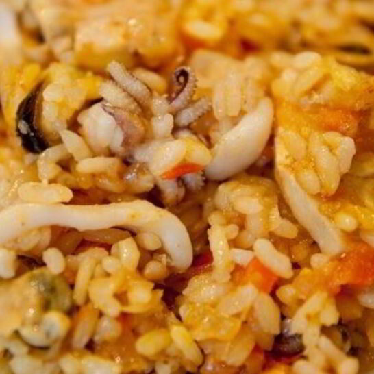 Рецепт паэлья с курицей и морепродуктами