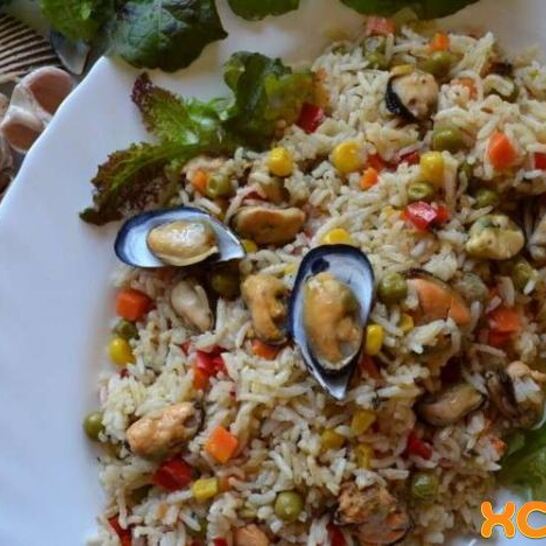 Рецепт паэлья с мидиями