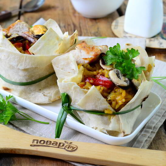 Рецепт паэлья в лаваше