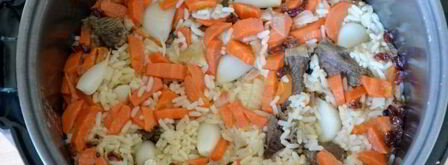 плов из баранины в мультиварке. Шаг 12