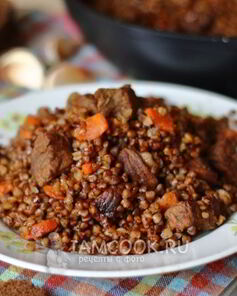 Плов из гречки с мясом