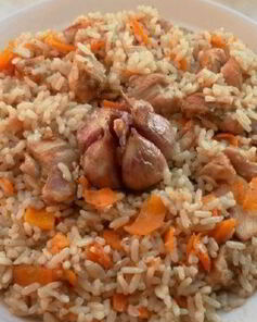 Плов из куриных бедрышек