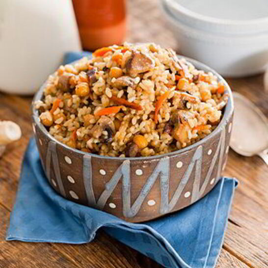 Рецепт плов с грибами и нутом