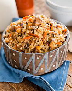 Плов с грибами и нутом