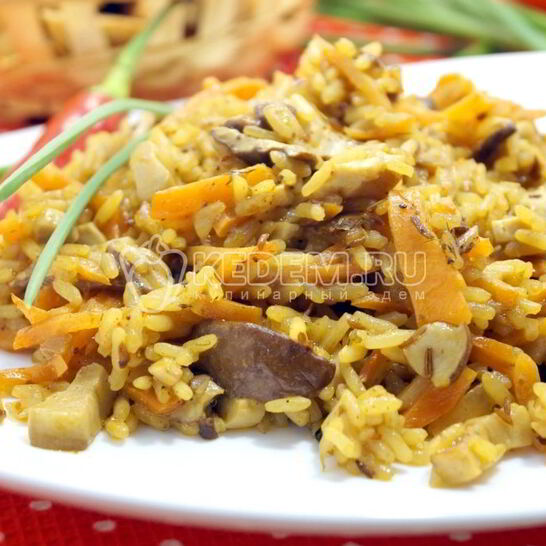 Рецепт плов с грибами