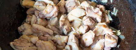 плов с курицей и лисичками. Шаг 4