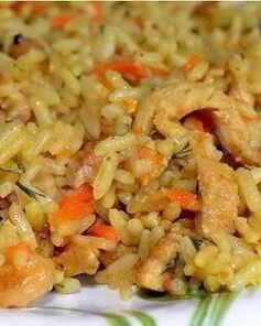 Плов с курицей в мультиварке