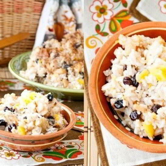 Рецепт плов с тыквой и фруктами