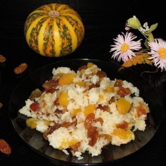 Рецепт плов с тыквой и изюмом