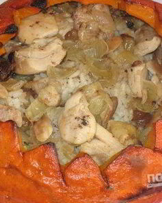 Плов с тыквой и курицей