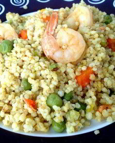 Постный плов из ячневой крупы