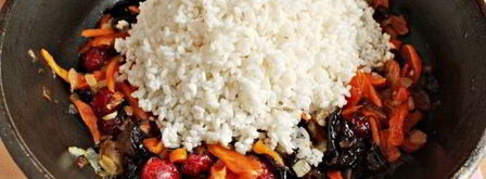 постный плов с сухофруктами. Шаг 9