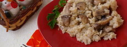 шила-плов с шампиньонами. Шаг 4