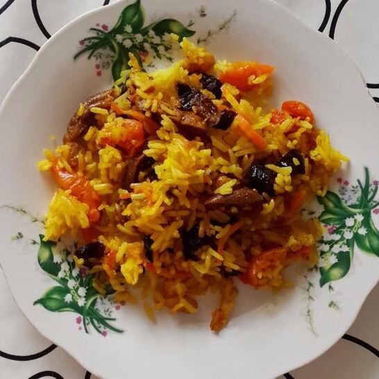 Рецепт сладкий плов в мультиварке с сухофруктами, изюмом