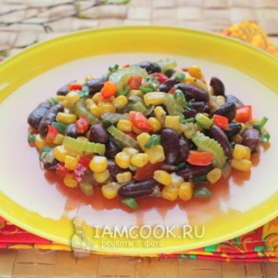 Рецепт постный суккоташ — гарнир из фасоли и кукурузы