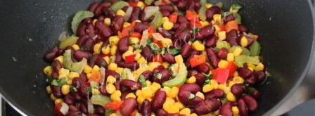 постный суккоташ — гарнир из фасоли и кукурузы. Шаг 7