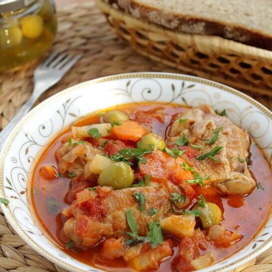 Рецепт фрикасе из курицы в томате