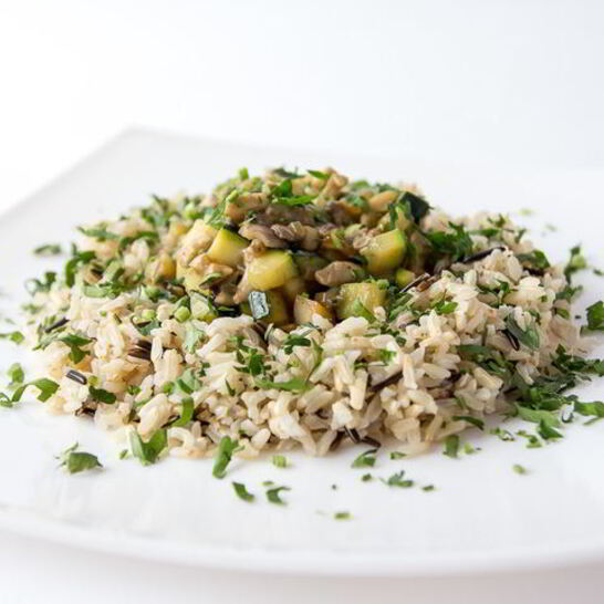 Рецепт грибное рагу с диким рисом