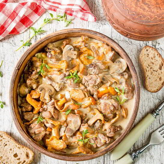 Рецепт грибное рагу с уткой