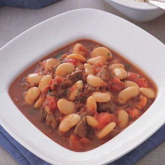Рецепт мясное рагу с белой фасолью