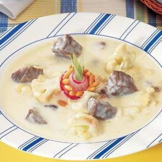 Рецепт мясное рагу с цветной капустой в йогуртовом соусе