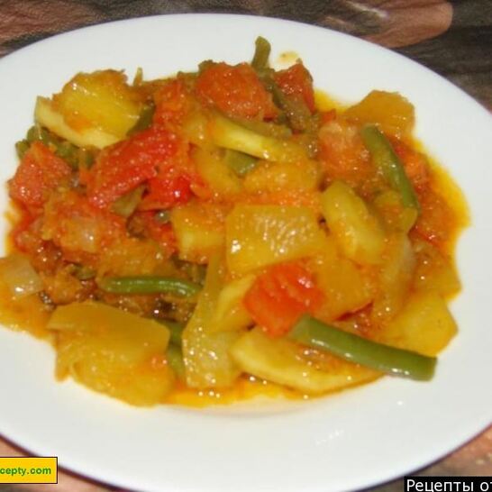 Рецепт овощное рагу из кабачков помидор и фасоли