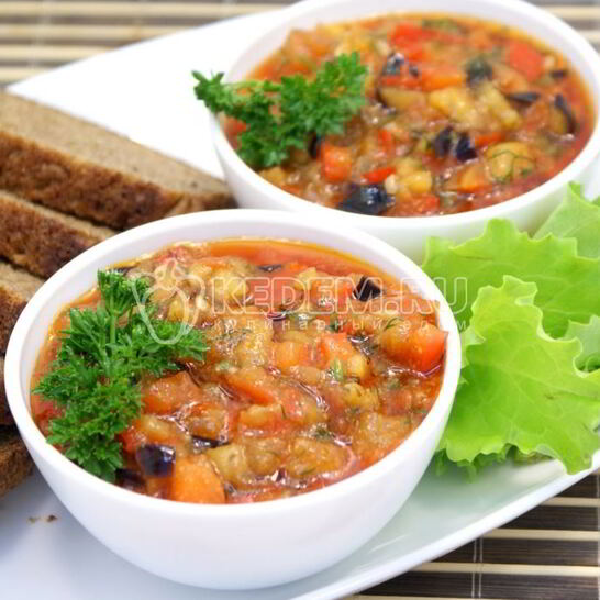 Рецепт овощное рагу с баклажанами