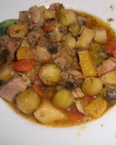 Овощное рагу с брюссельской капустой