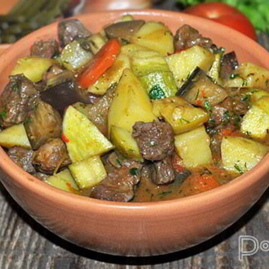 Рецепт овощное рагу с говядиной