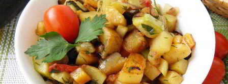 овощное рагу с кабачками, баклажанами и картофелем. Шаг 10