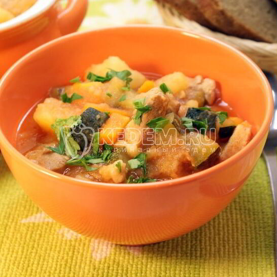 Рецепт овощное рагу с кабачками цукини